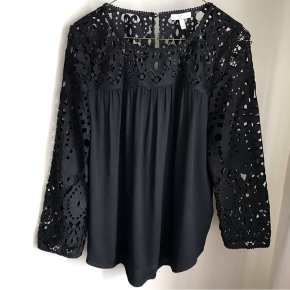 Joie Blouse with Lace - Picture 1 of 11
